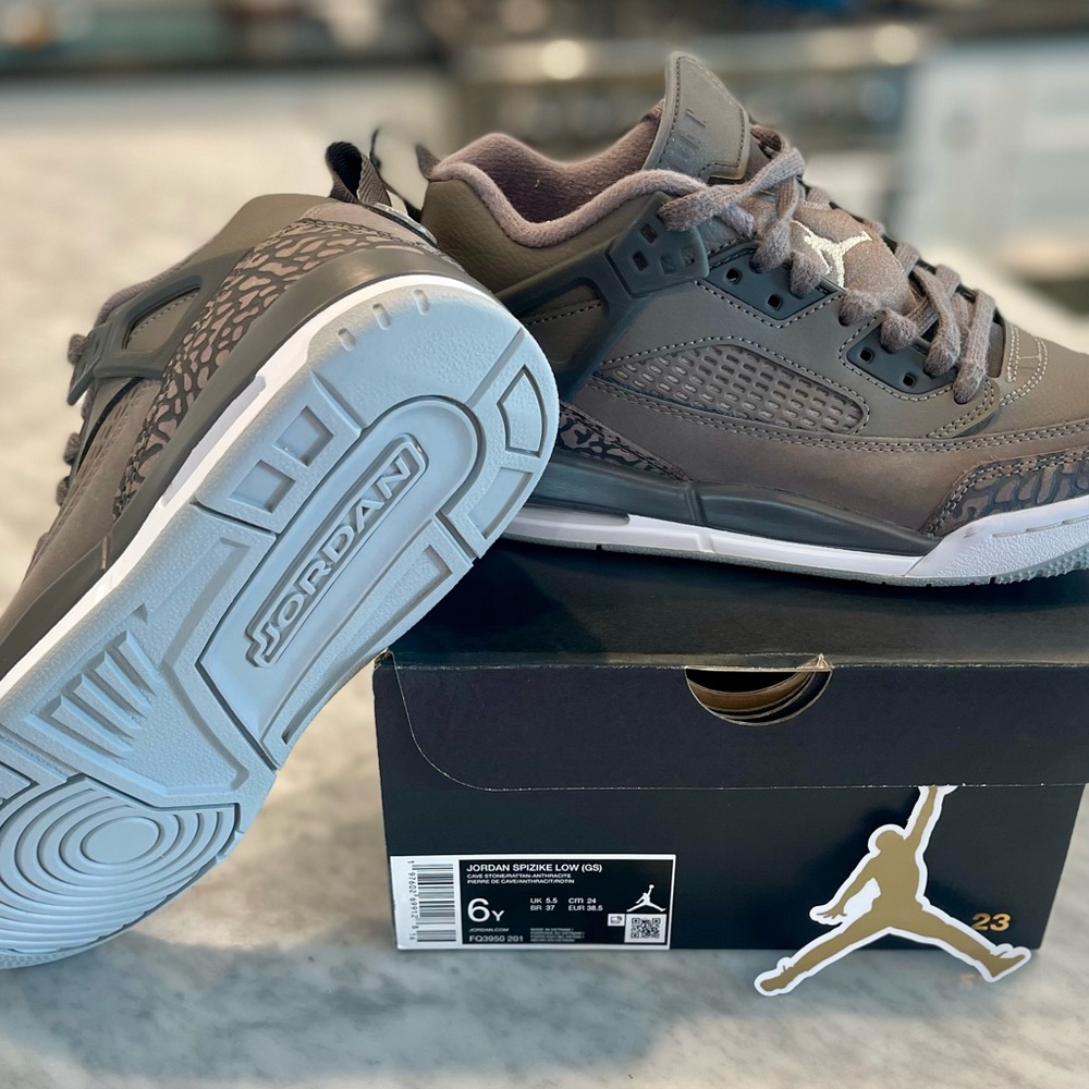 Jordan Gray Sneakers with Signature Elephant Print